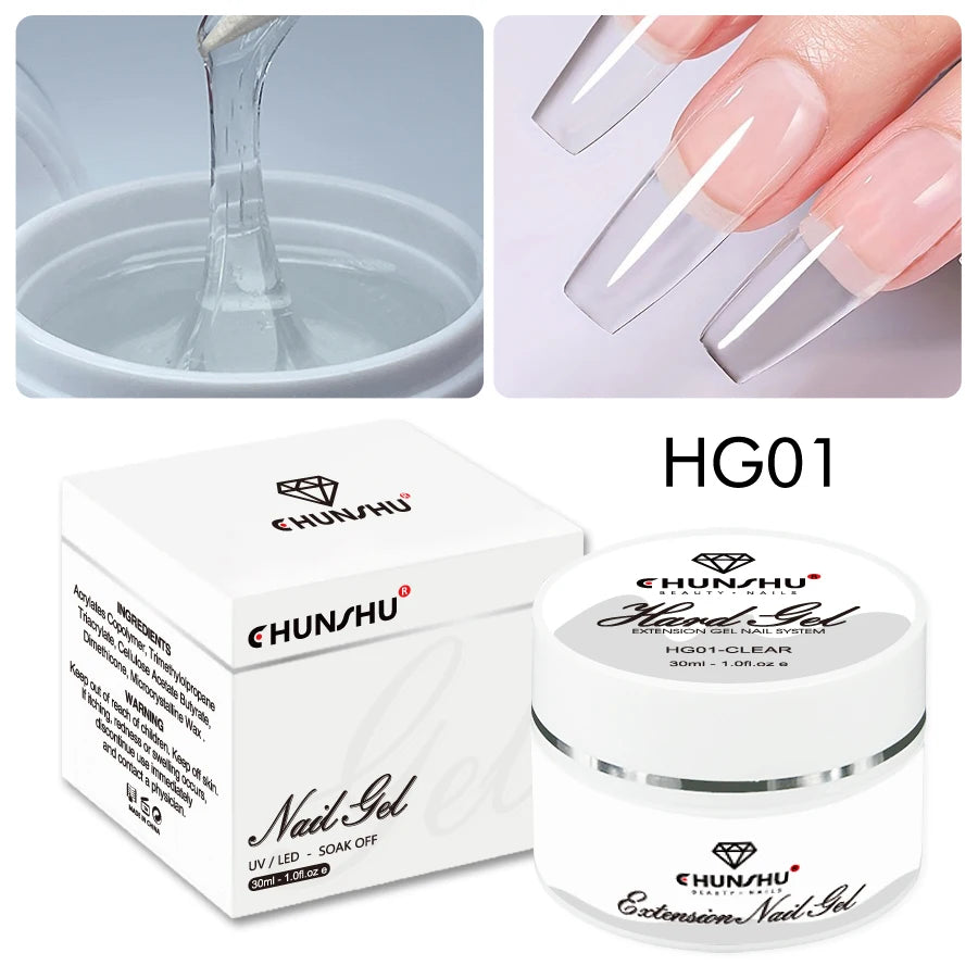 NailLuxe™ 🥛🧱 – 30ML Milky White Hard Gel for Nail Extensions & Reinforcement