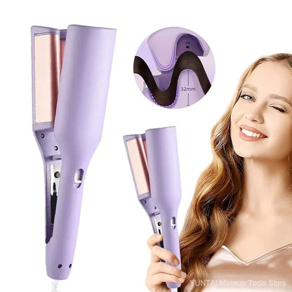 HeatFlow™ 32mm Ceramic Curling Wand – Quick Styling & Lasting Volume 💁‍♀️✨