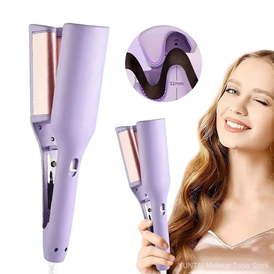 HeatFlow™ 32mm Ceramic Curling Wand – Quick Styling & Lasting Volume 💁‍♀️✨
