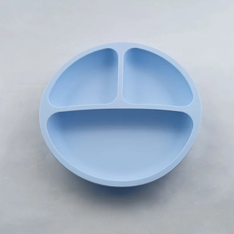 HappyMealMate™ 😊🍽️ – Baby Silicone Suction Plate with Cartoon Design