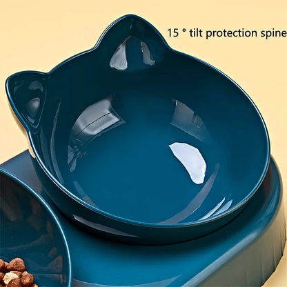 MeowMate™ – Ergonomic Cat Feeder with 3-in-1 Bowl & Gravity Water Bottle