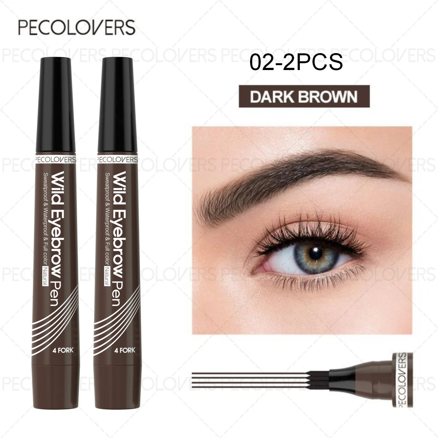✒️ BrowInk™ 4-Tip Tattoo Pen – Waterproof Eyebrow Definer for Natural-Looking Arches