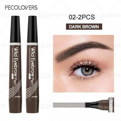 ✒️ BrowInk™ 4-Tip Tattoo Pen – Waterproof Eyebrow Definer for Natural-Looking Arches