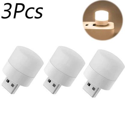 💡📘 GlowPort™ USB Mini Night Light – Warm White Eye-Care Reading Lamp
