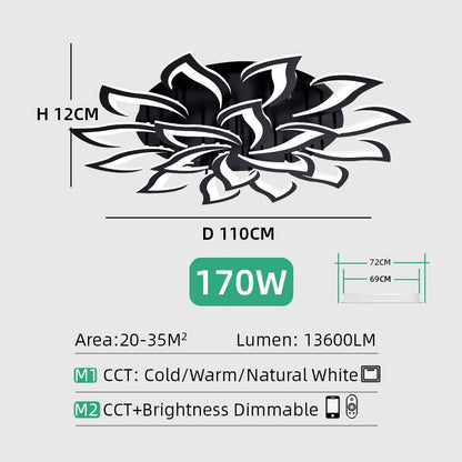 LumaGlow™ – Smart LED Ceiling Chandelier (Dimmable Pendant Light)