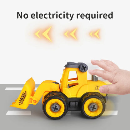 KiddoMachines™ 🚚👷 – 8-Piece DIY Engineering Car Toys for Boys & Girls
