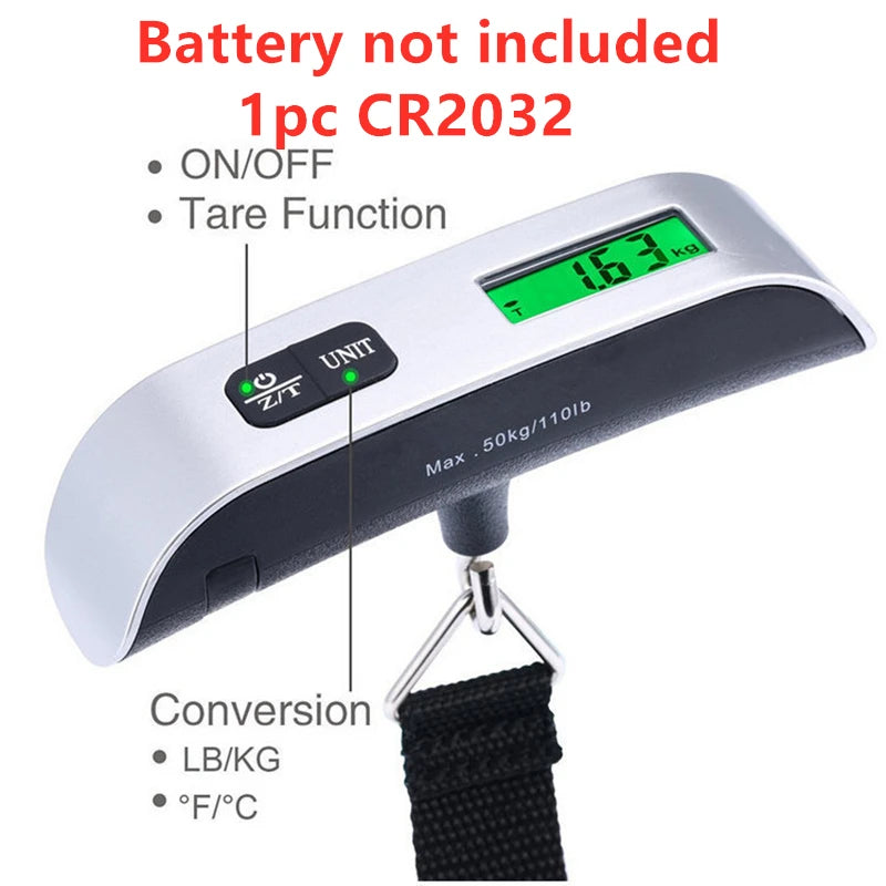 TripWeigh™ – Portable Digital Luggage Scale with LCD Display (110lb/50kg)