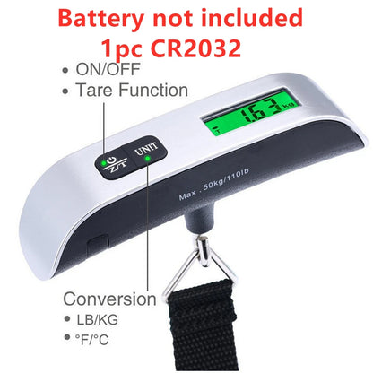 TripWeigh™ – Portable Digital Luggage Scale with LCD Display (110lb/50kg)