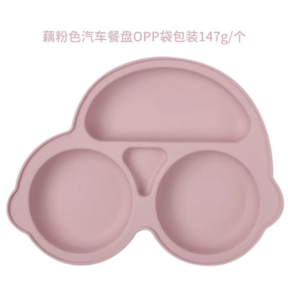 HappyMealMate™ 😊🍽️ – Baby Silicone Suction Plate with Cartoon Design