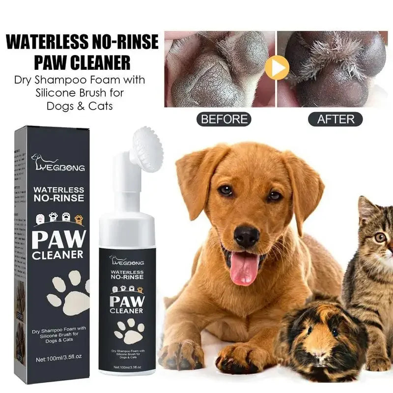 FreshPaws™ No-Rinse Foam – Deep Clean Paw Wash for Dogs & Cats