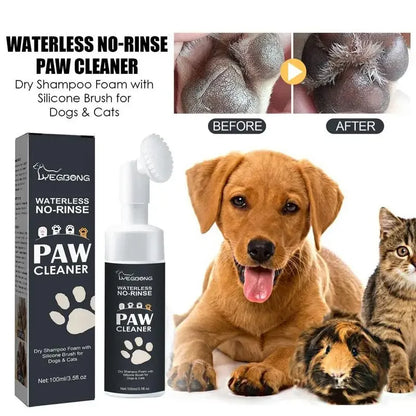 FreshPaws™ No-Rinse Foam – Deep Clean Paw Wash for Dogs & Cats