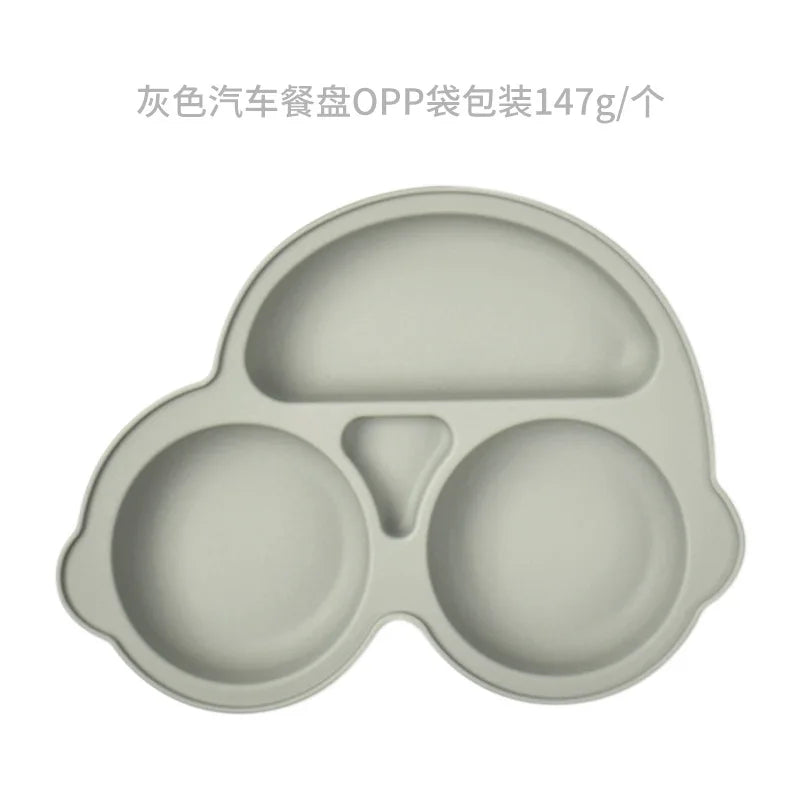 HappyMealMate™ 😊🍽️ – Baby Silicone Suction Plate with Cartoon Design