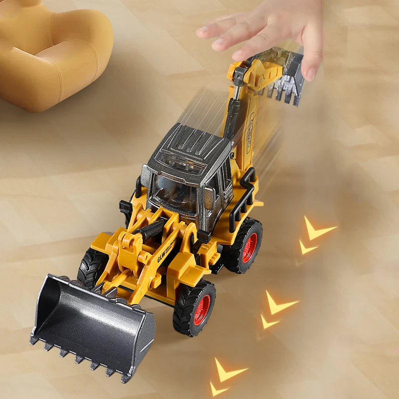TinyConstruct™ 🏗️ – Mini Metal Construction Vehicles Toy Set