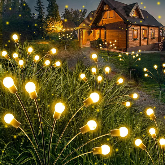 TwinkleTrail™ Firefly Path Lights 🌌🌼 – Solar Powered Waterproof Outdoor Glow