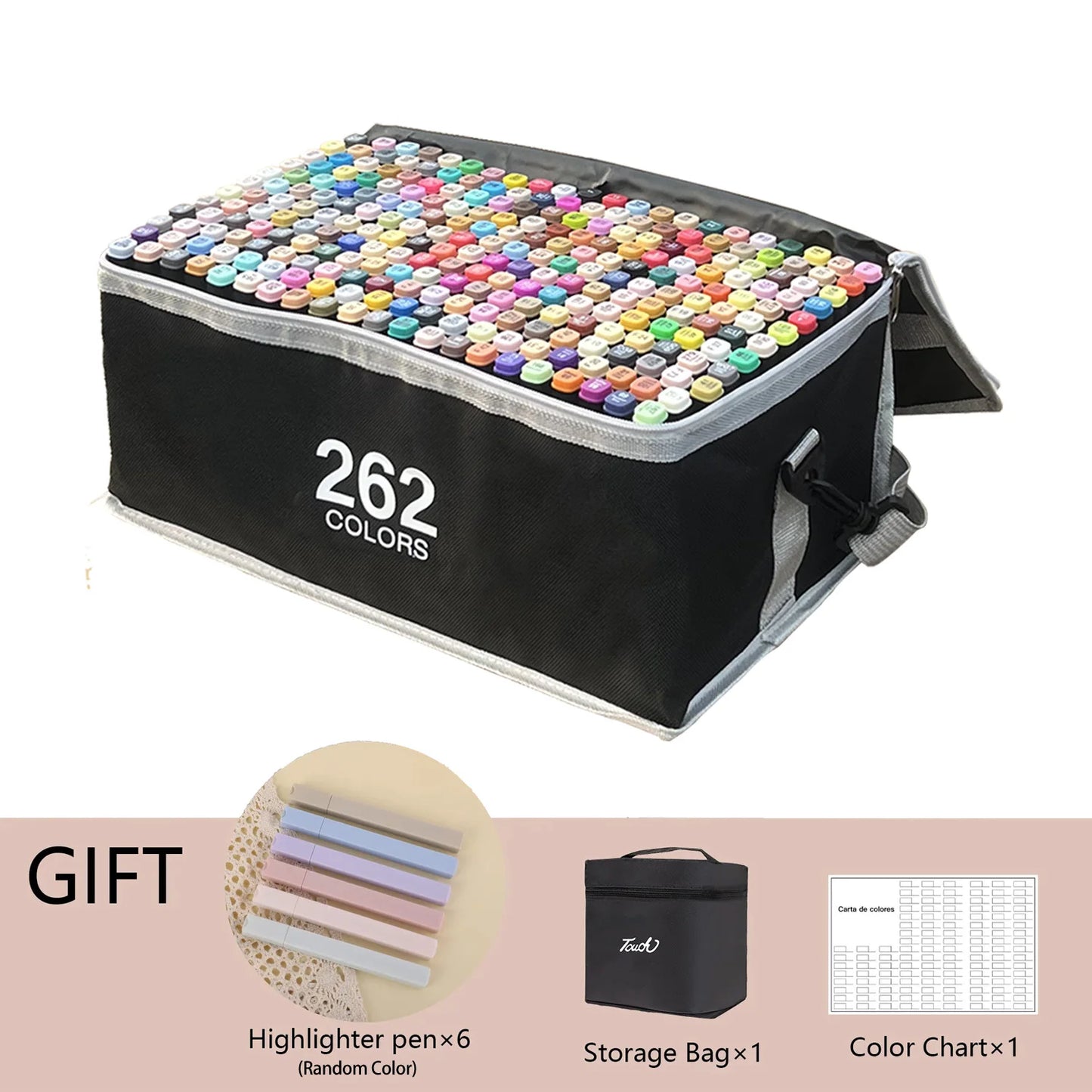 ✍️ InkMaster™ Pro Marker Set – Permanent Dual-Tip Drawing Pens for Artists & Students (24–262 Colors)