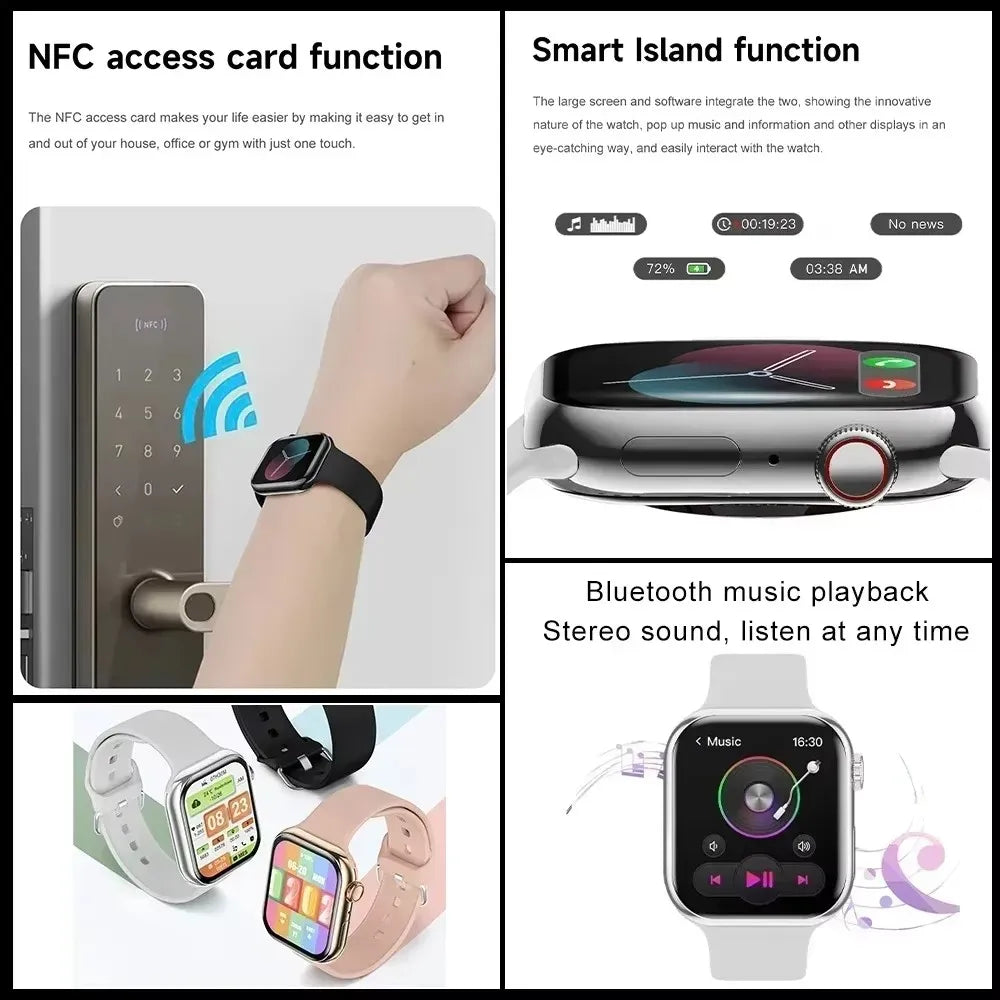 VersaTune™ – Waterproof AMOLED Smartwatch with Bluetooth Music & NFC