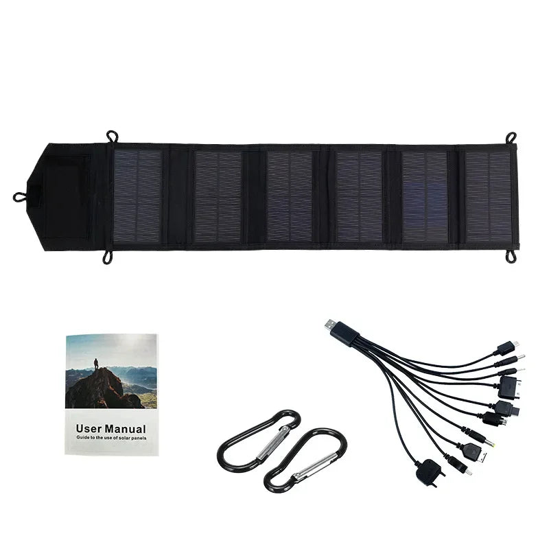 VoltVoyager™ – 800W Foldable Solar Panel Power Station with USB & DC Ports