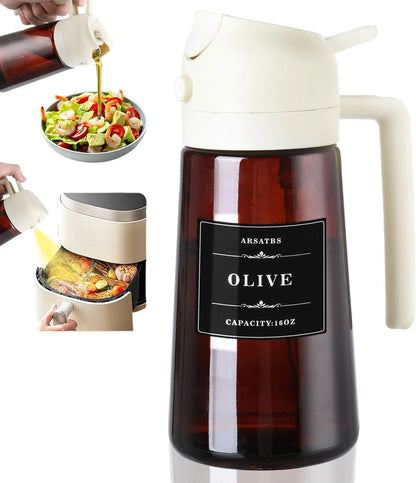 OilEase Pro™ 🫒 – Leakproof 2-in-1 Olive Oil Bottle for Frying, Salads & BBQ