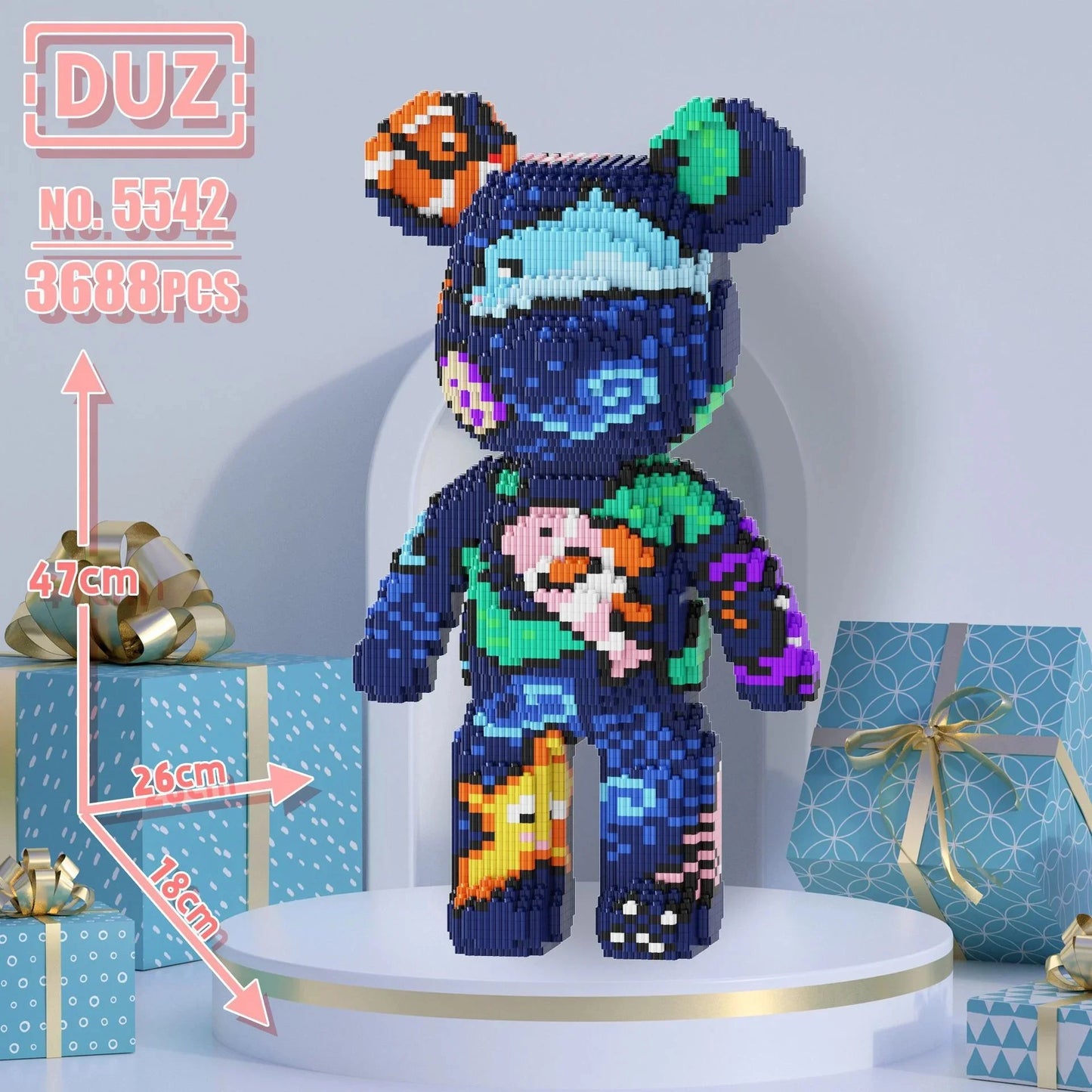 MegaBear Builder™ 🧸🔧 – Assembled Block Toy for Adults & Kids | Birthday Gift Idea