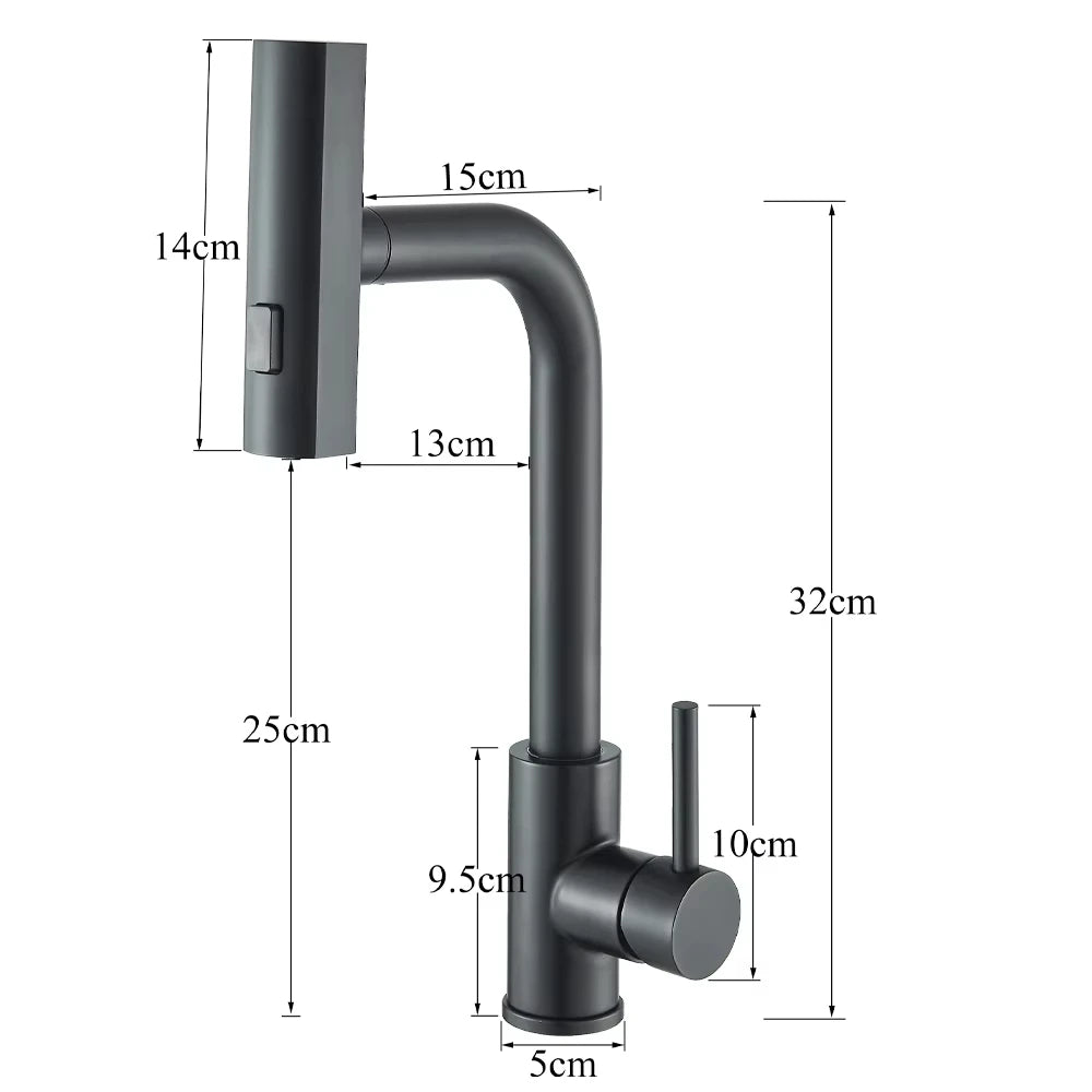 CascadeFlow™ Pull-Out Kitchen Faucet – Brushed Nickel Waterfall Sprayer