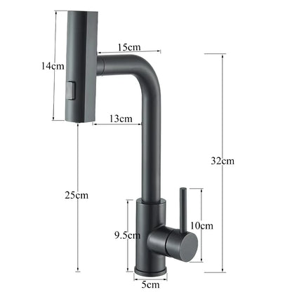 CascadeFlow™ Pull-Out Kitchen Faucet – Brushed Nickel Waterfall Sprayer