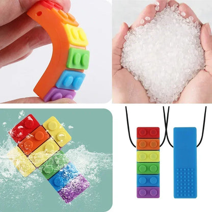 BiteEase™ 🌈🦷 – Autism-Friendly Silicone Chew Toy for Kids' Focus & Relief