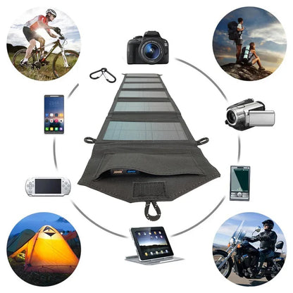 VoltVoyager™ – 800W Foldable Solar Panel Power Station with USB & DC Ports