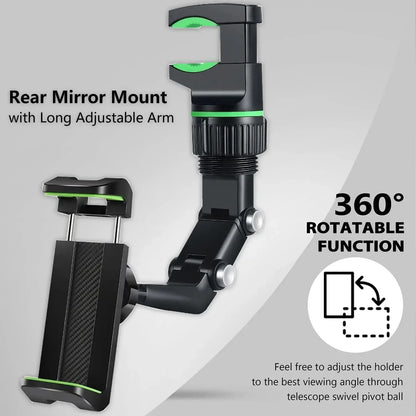 ViewGrip™ – 360° Rearview Mirror Phone Holder for All Smartphones