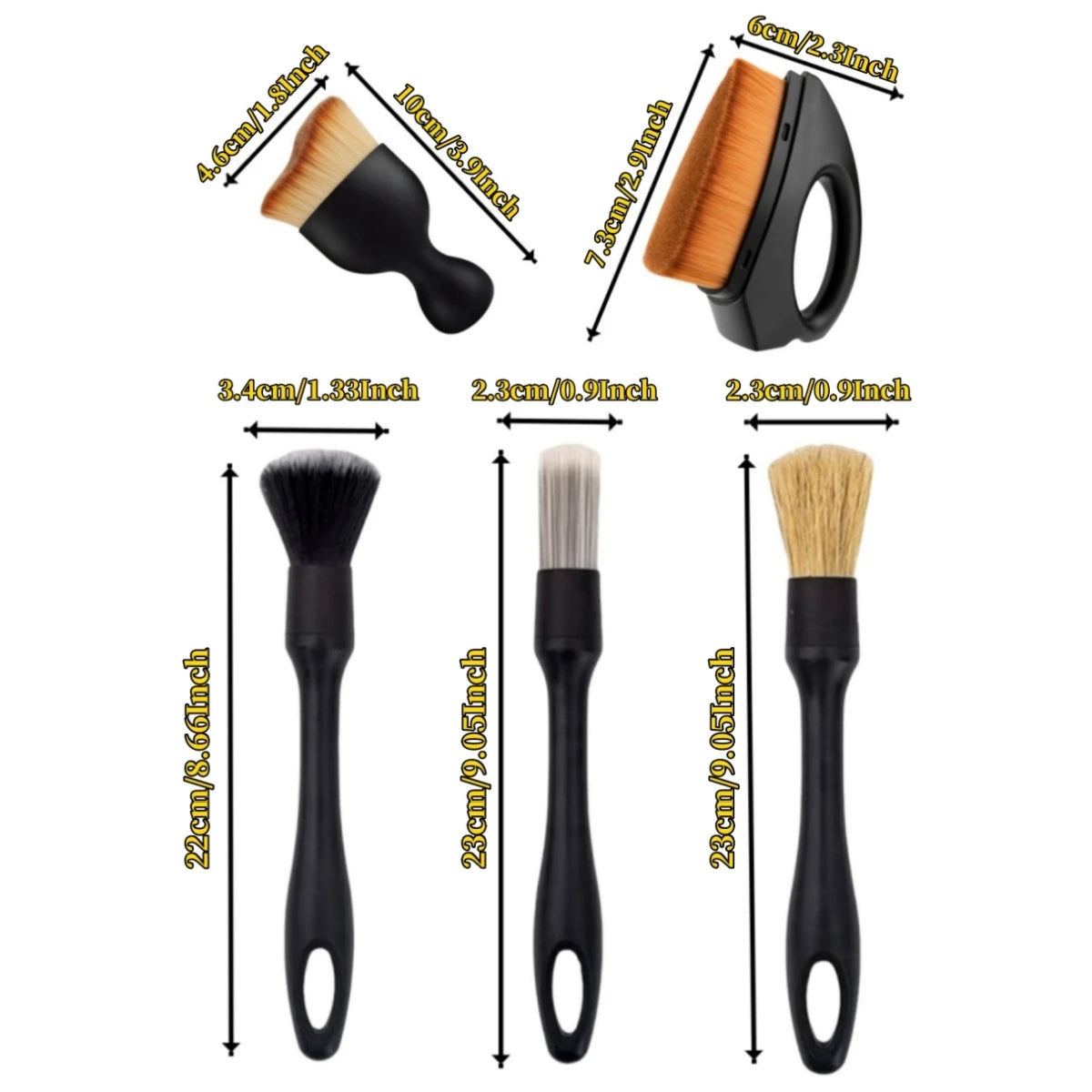 DetailMaster™ Pro Car Brush Set 🧼🚘 – 5-in-1 Auto Interior Cleaning Tools