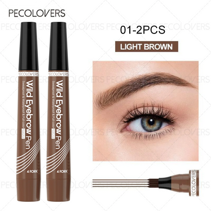 ✒️ BrowInk™ 4-Tip Tattoo Pen – Waterproof Eyebrow Definer for Natural-Looking Arches