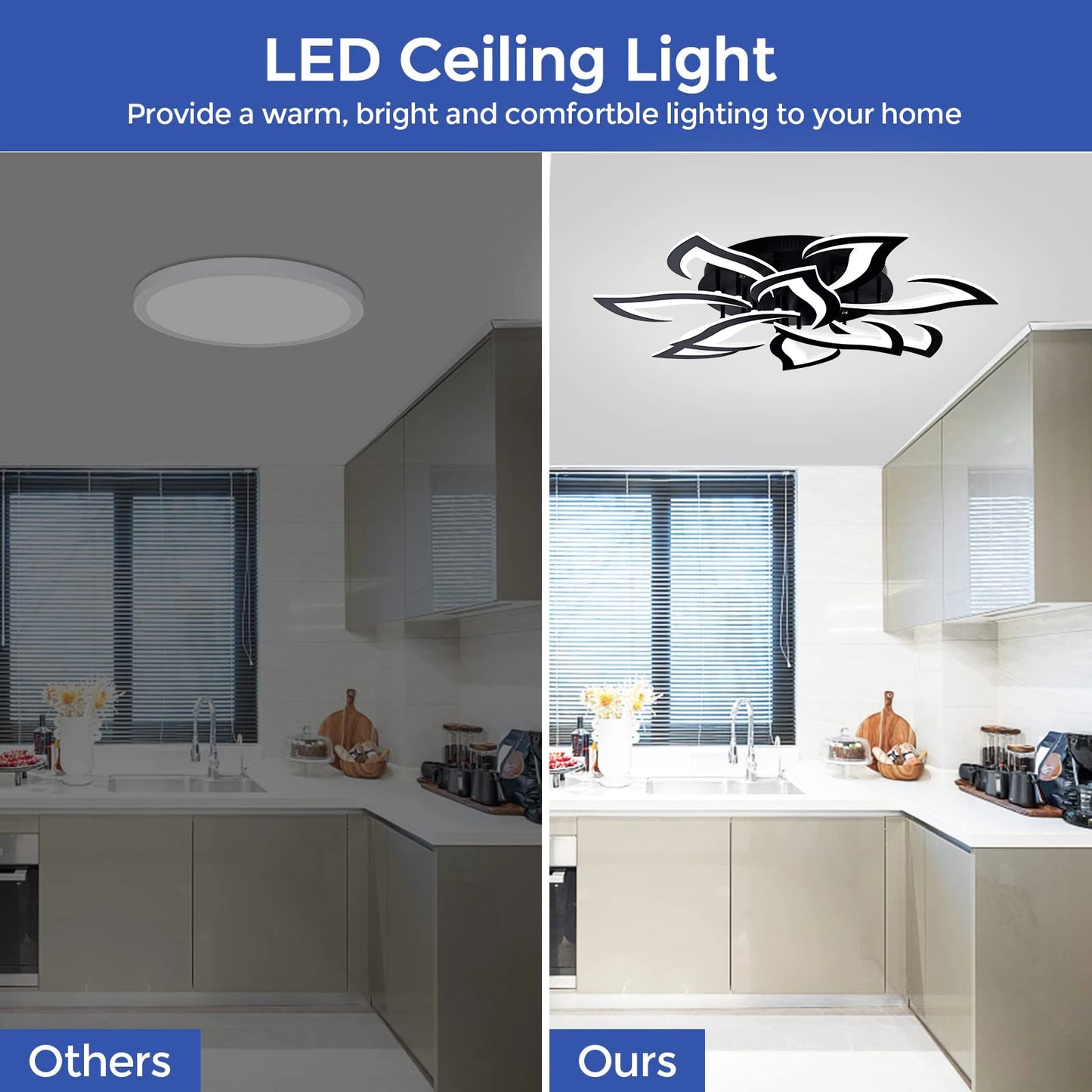 LumaGlow™ – Smart LED Ceiling Chandelier (Dimmable Pendant Light)