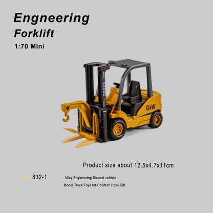 TinyConstruct™ 🏗️ – Mini Metal Construction Vehicles Toy Set