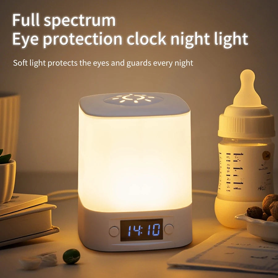 DreamGlow™ 🛌💡 – LED Bedside Clock Lamp with Touch Switch & Soothing Light Display