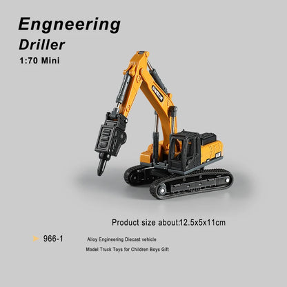 TinyConstruct™ 🏗️ – Mini Metal Construction Vehicles Toy Set