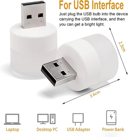💡📘 GlowPort™ USB Mini Night Light – Warm White Eye-Care Reading Lamp