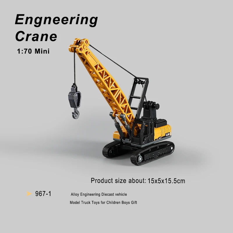 TinyConstruct™ 🏗️ – Mini Metal Construction Vehicles Toy Set