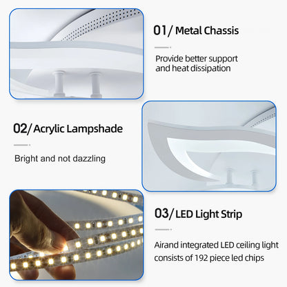 LumaGlow™ – Smart LED Ceiling Chandelier (Dimmable Pendant Light)