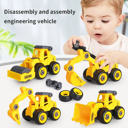 KiddoMachines™ 🚚👷 – 8-Piece DIY Engineering Car Toys for Boys & Girls