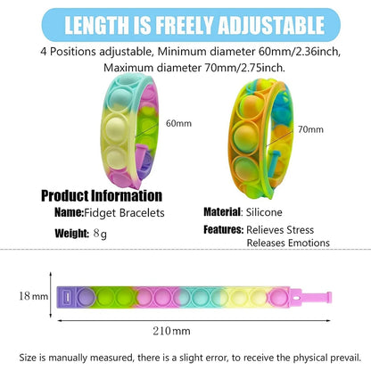 PopJelly™ – 12PCS Bubble Fidget Bracelet Party Favors for Kids
