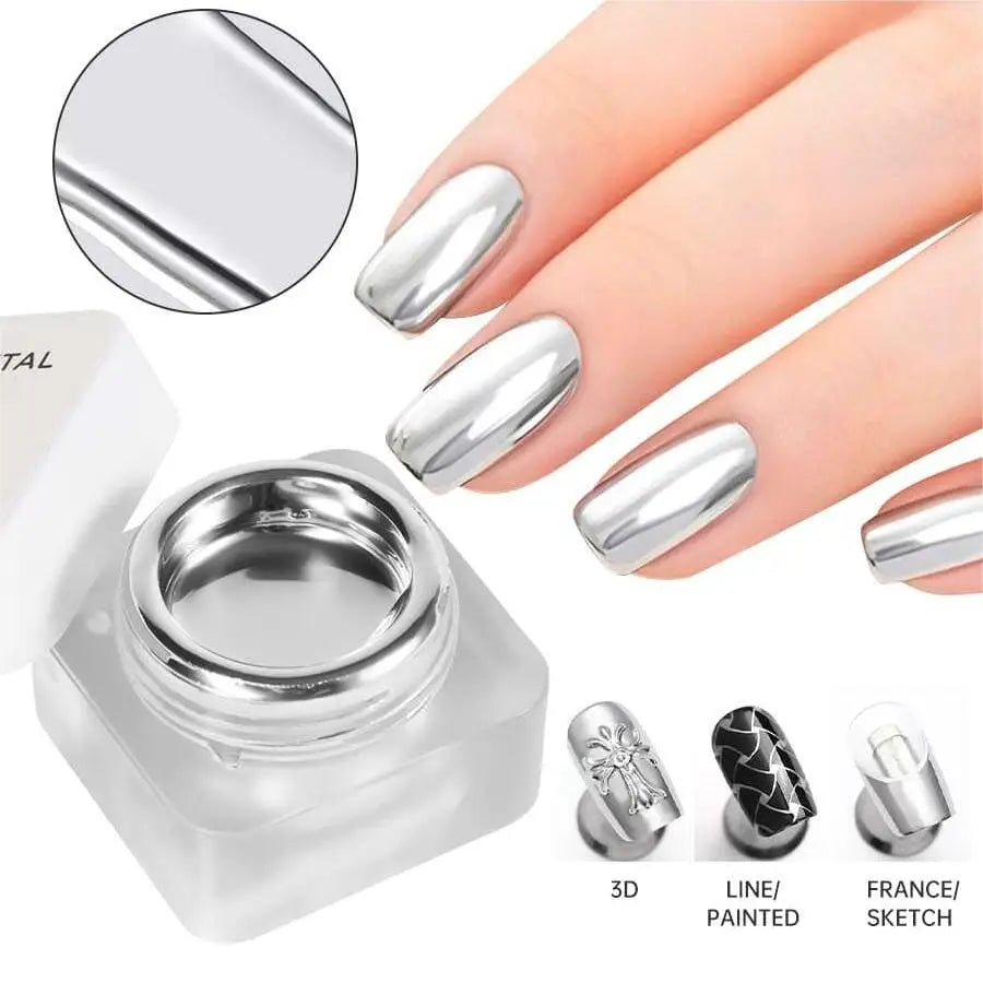LustroNails™ 🪞🌹 – High-Shine Metallic Gel Polish for Stunning Mirror Nails
