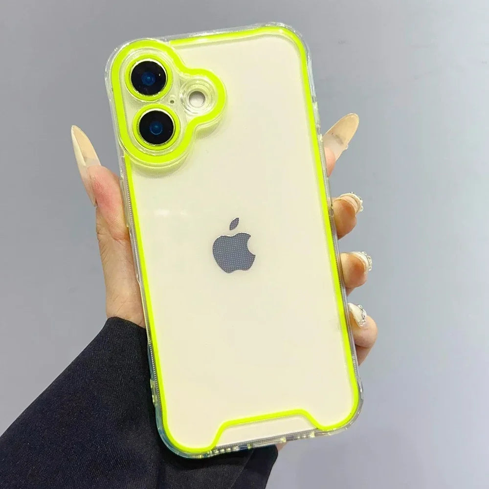 NeonNova™ – Glow-in-the-Dark Clear Case for iPhone with Camera Protection