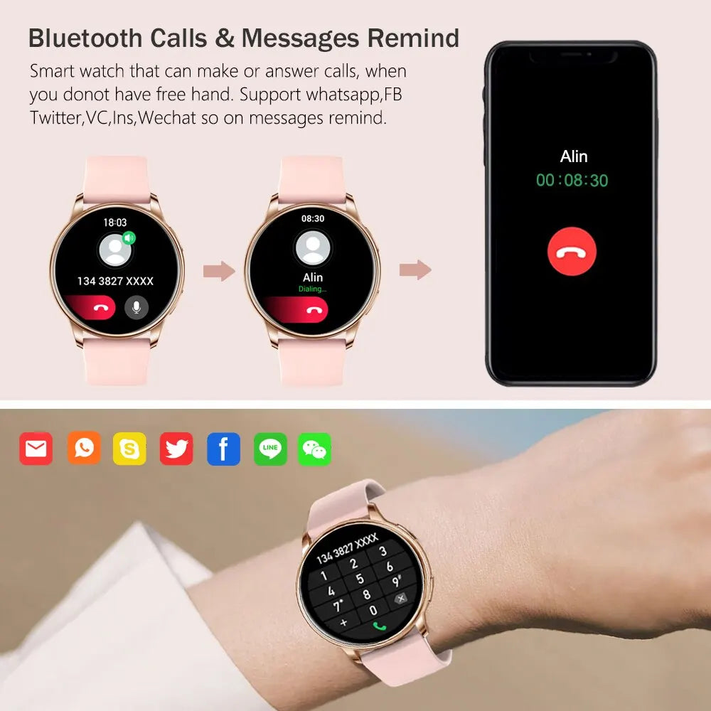 VersaCall™ – Unisex Smartwatch with Custom Dial & Health Monitor