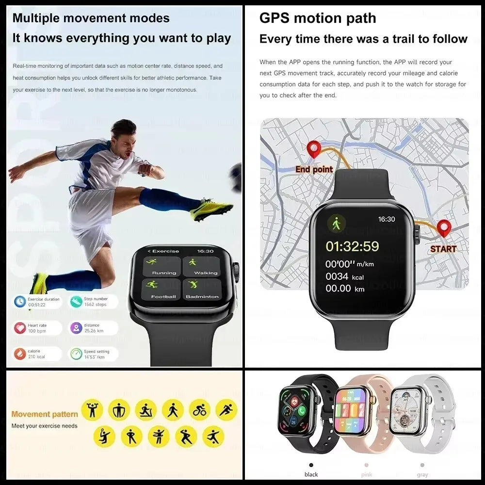 VersaTune™ – Waterproof AMOLED Smartwatch with Bluetooth Music & NFC