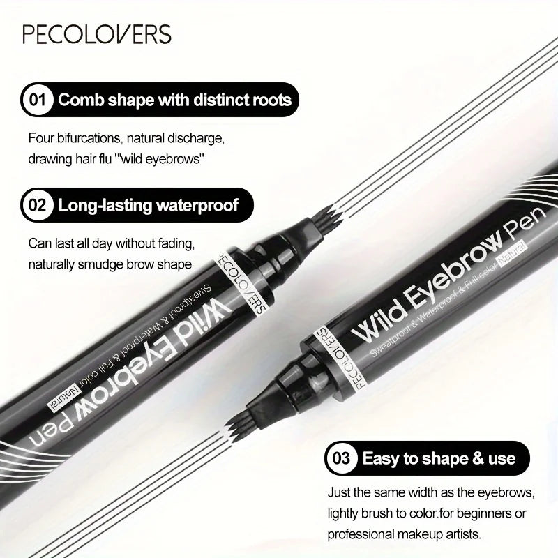 ✒️ BrowInk™ 4-Tip Tattoo Pen – Waterproof Eyebrow Definer for Natural-Looking Arches