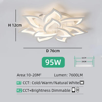 LumaGlow™ – Smart LED Ceiling Chandelier (Dimmable Pendant Light)