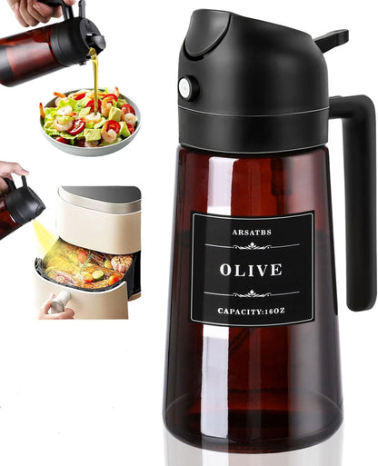 OilEase Pro™ 🫒 – Leakproof 2-in-1 Olive Oil Bottle for Frying, Salads & BBQ