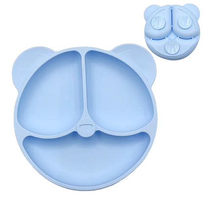 HappyMealMate™ 😊🍽️ – Baby Silicone Suction Plate with Cartoon Design