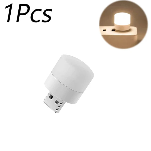 💡📘 GlowPort™ USB Mini Night Light – Warm White Eye-Care Reading Lamp