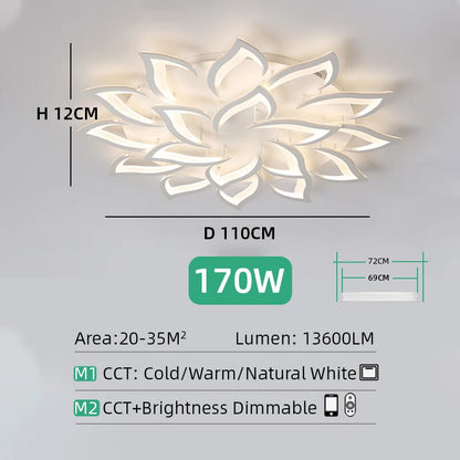 LumaGlow™ – Smart LED Ceiling Chandelier (Dimmable Pendant Light)