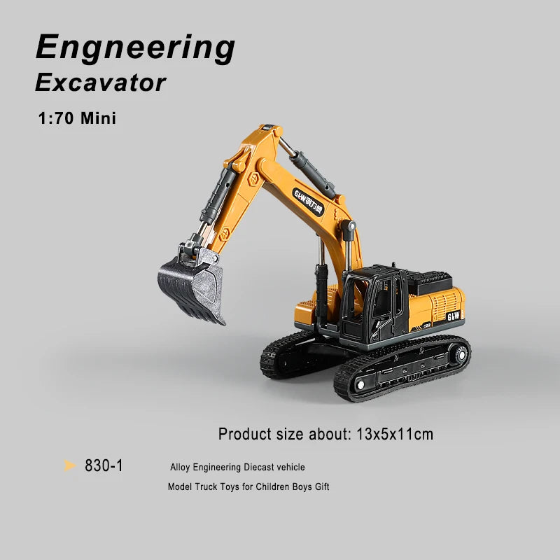 TinyConstruct™ 🏗️ – Mini Metal Construction Vehicles Toy Set